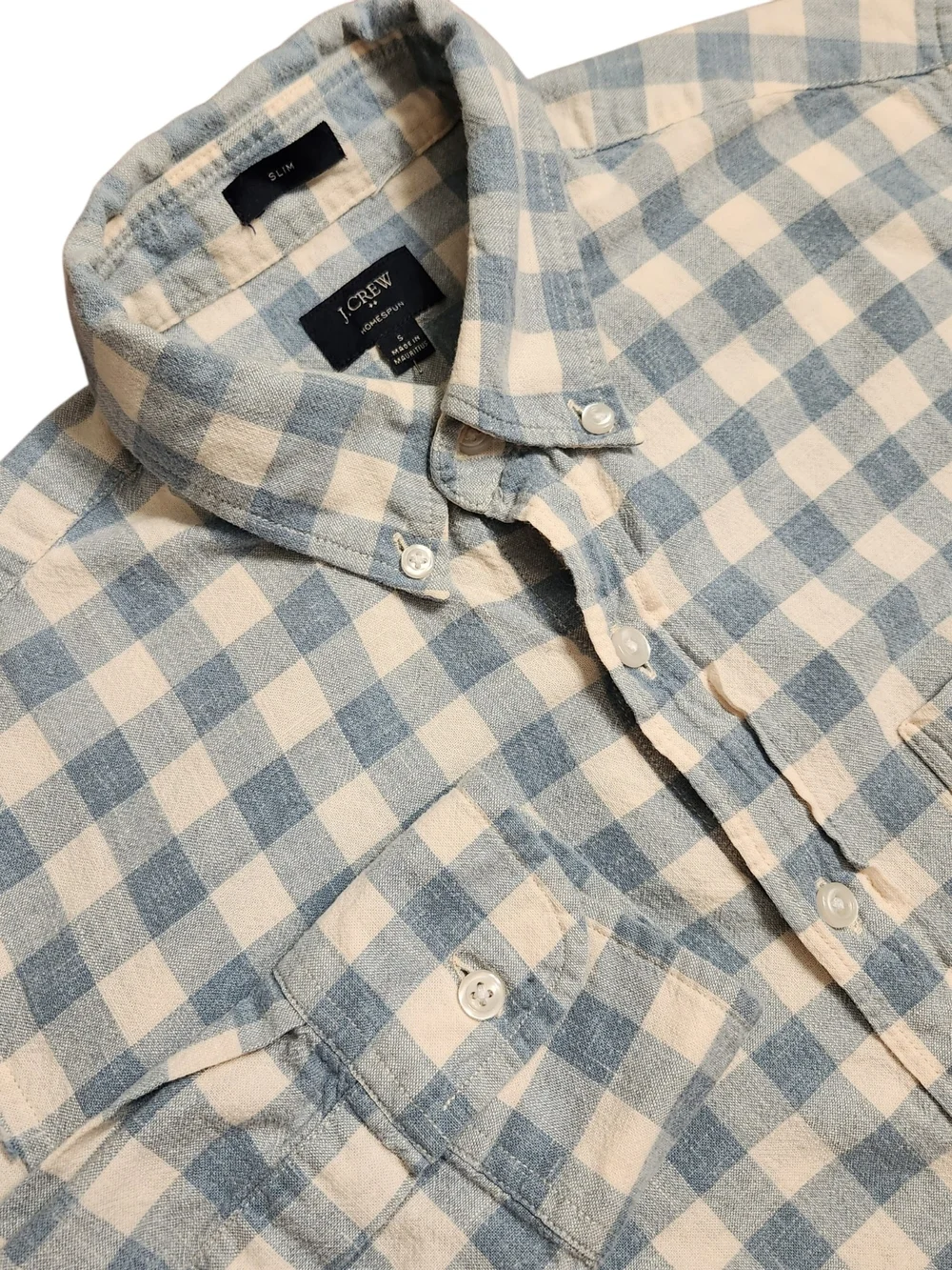 J. Crew Homespun Men’s Size S Slim-Fit Check Button-Down Shirt Heritage Preppy